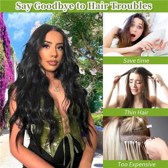 KooKaStyle Invisible Wire Hair Extensions with Transparent Wire Adjustable Size - Picture 4 of 7